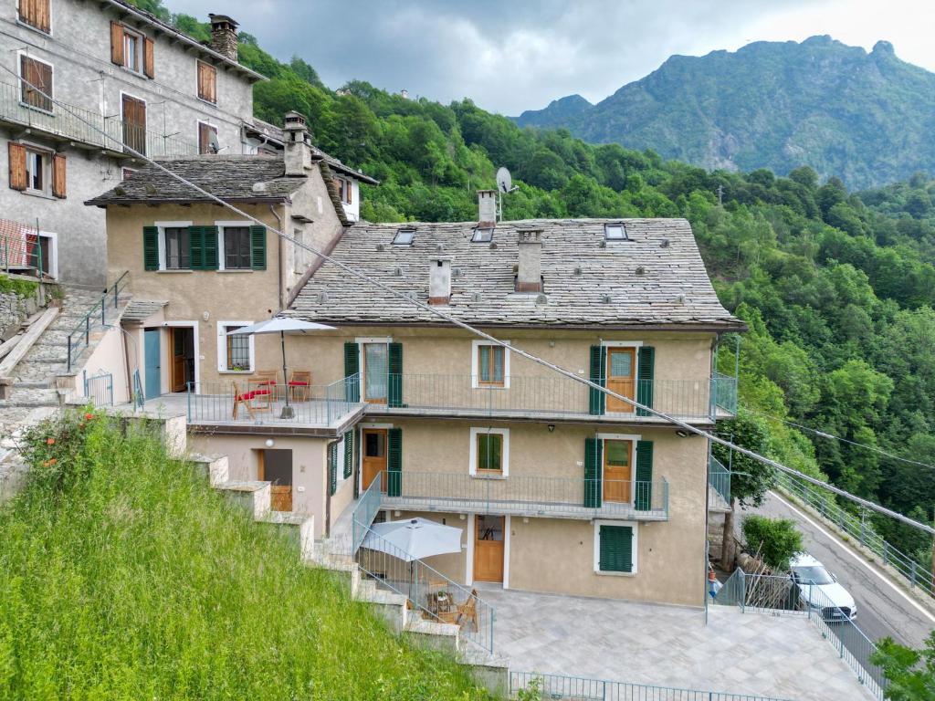 a building on the side of a hill at Casa Gemma in Rimella