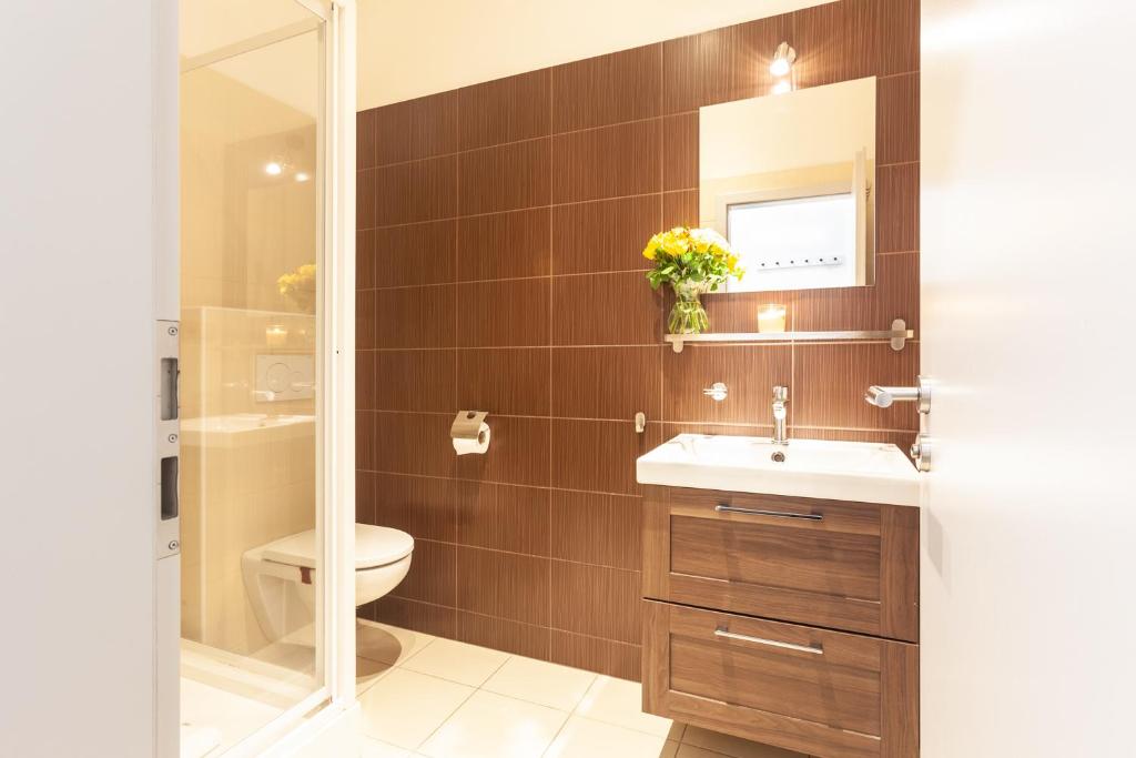 Koupelna v ubytování Apartmány U zámku