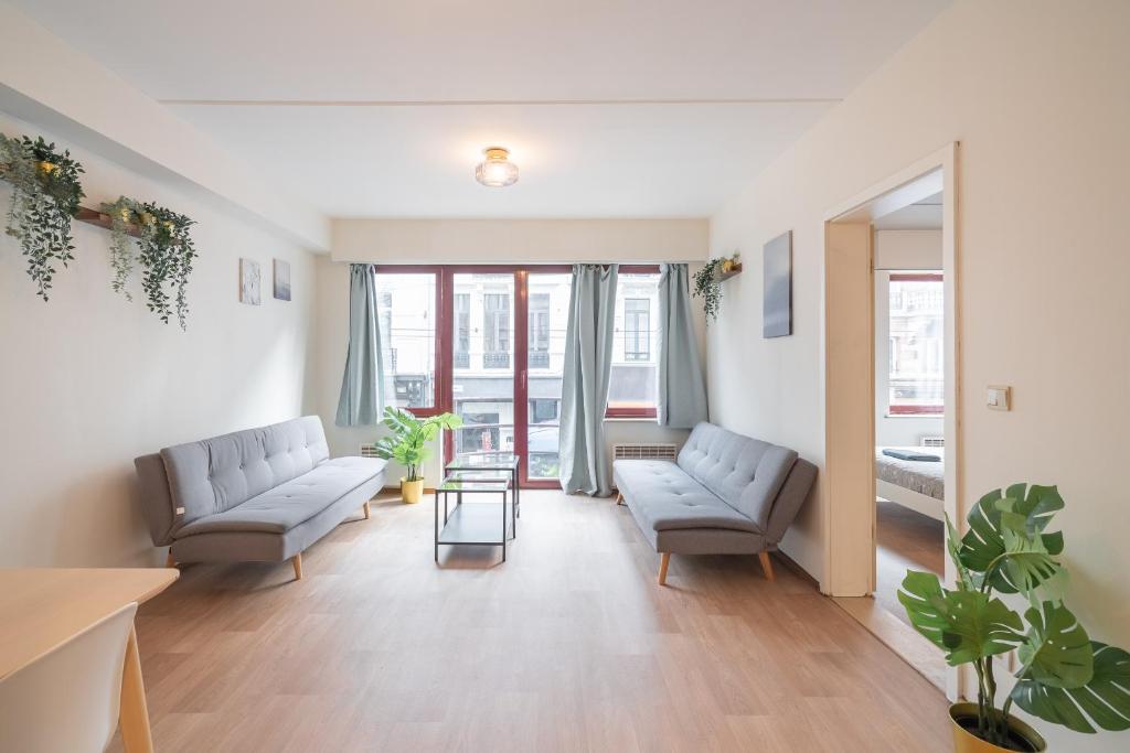 Χώρος καθιστικού στο Bright Apartments In The Heart Of Antwerp