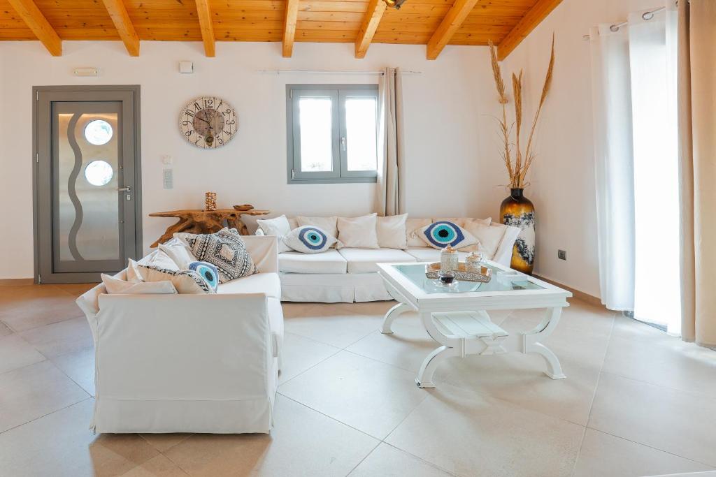 Posezení v ubytování Villa Theoni