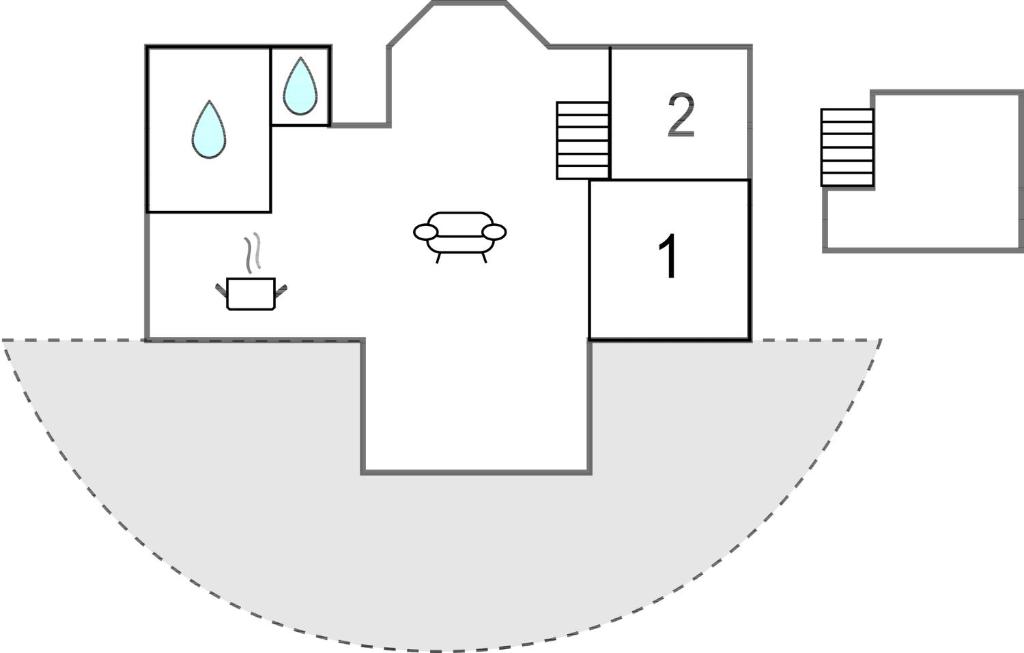 um diagrama de bloco de uma casa em Nice Home In Millinge With Wifi em Millinge