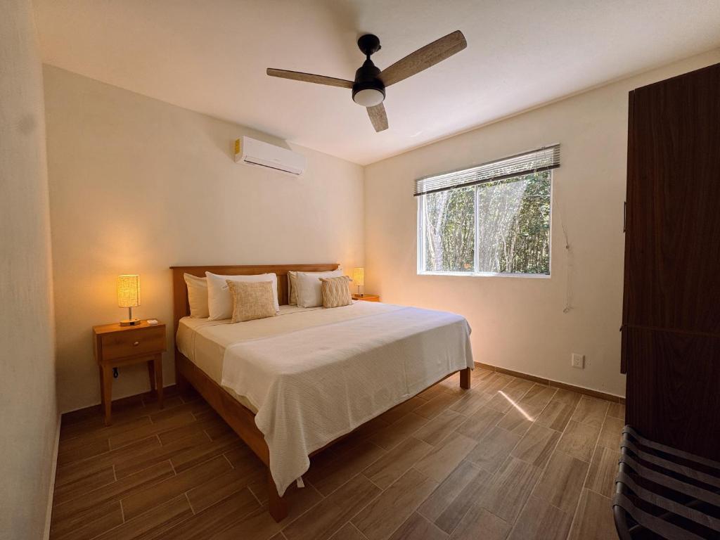 Postel nebo postele na pokoji v ubytování Casa Kaan Calakmul