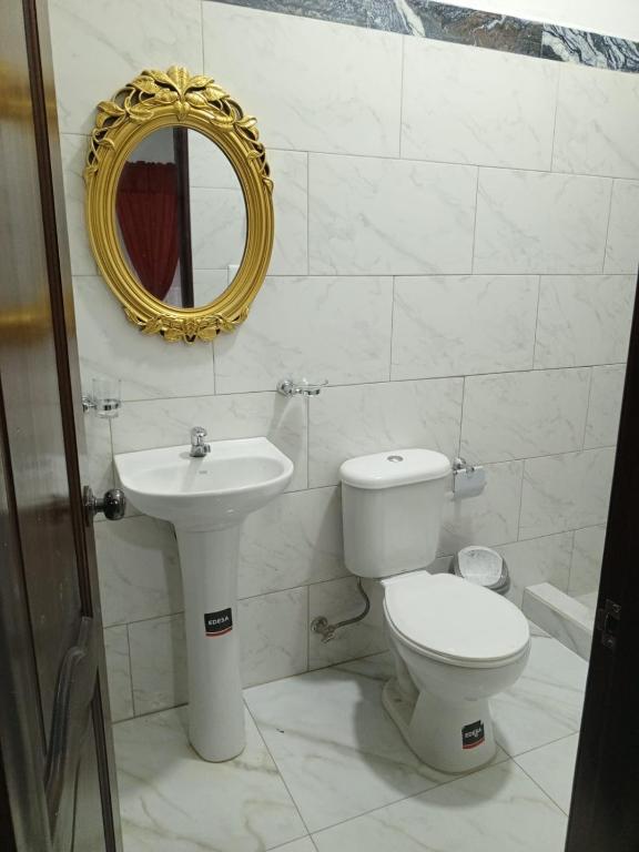 Koupelna v ubytování Casa Palmamar