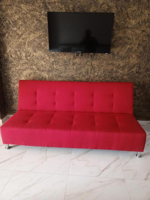 TV a/nebo společenská místnost v ubytování Casa Palmamar