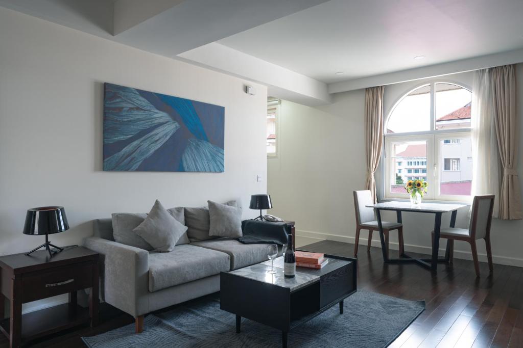 Posezení v ubytování Central Mansions Serviced Apartments