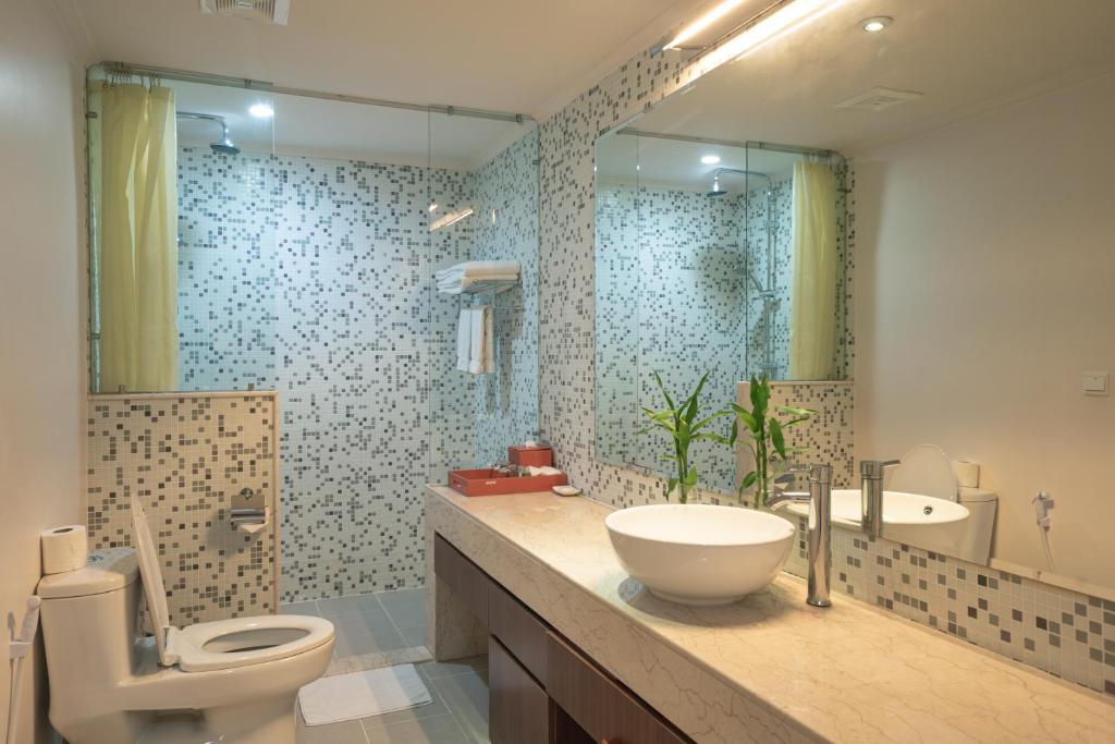 Koupelna v ubytování Central Mansions Serviced Apartments
