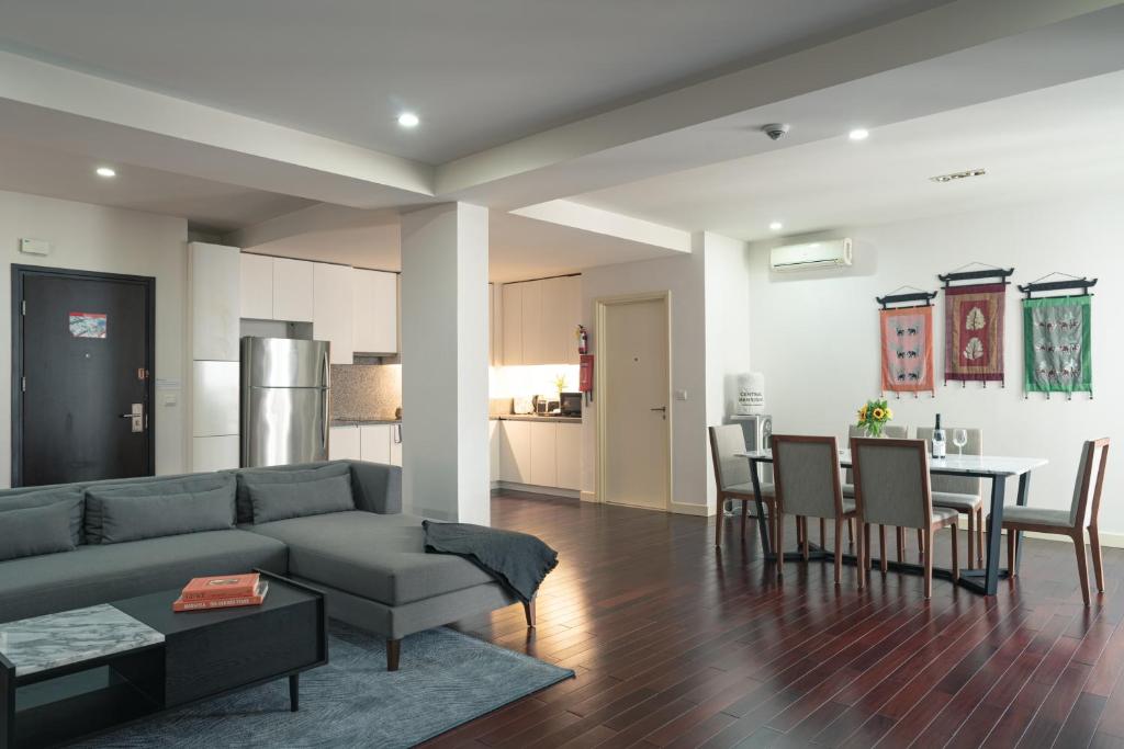 Posezení v ubytování Central Mansions Serviced Apartments