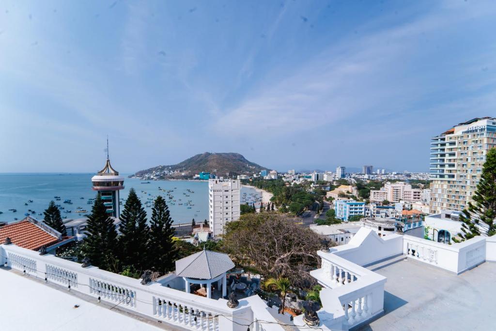 a view of the city from the roof of a building at The View Hotel in Vung Tau