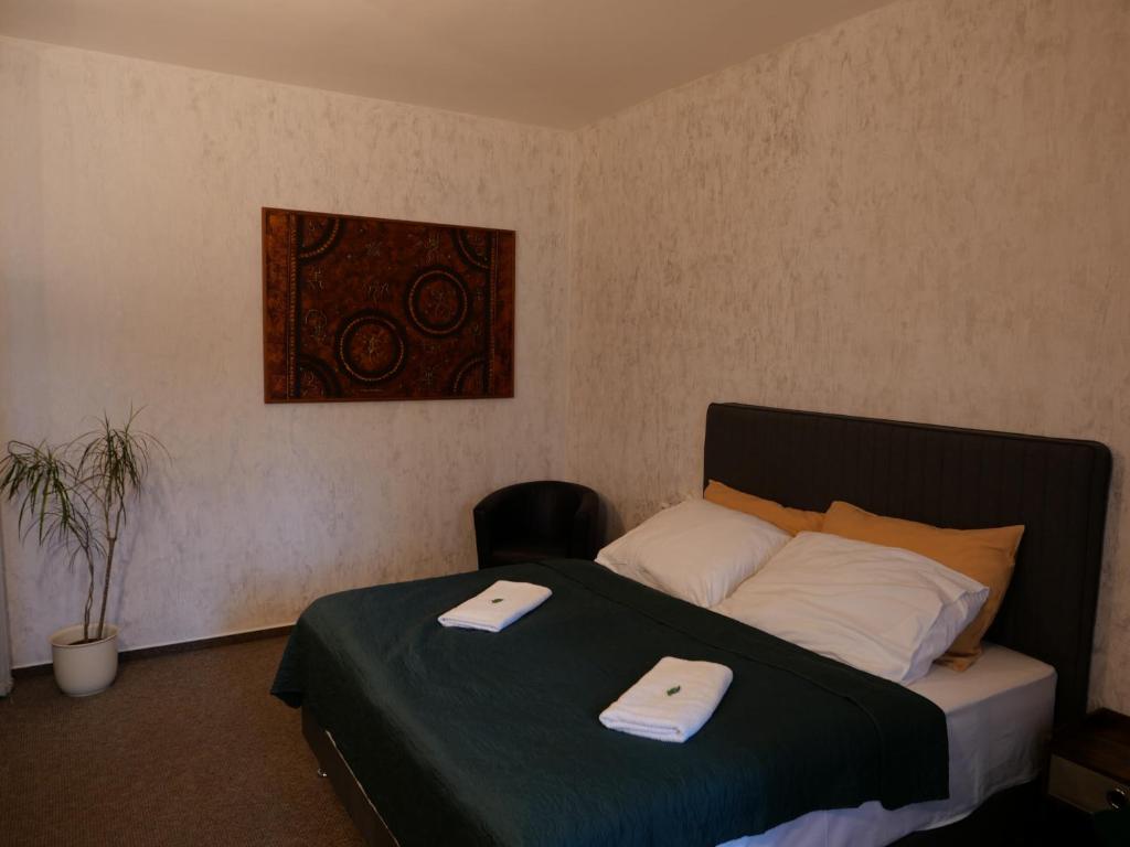 Łóżko lub łóżka w pokoju w obiekcie Hotel Radnice