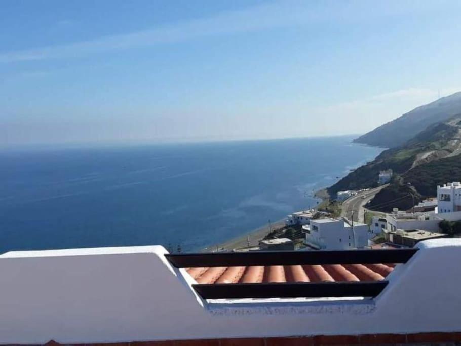 a view of the ocean from the roof of a building at Villa The View in Tetouan