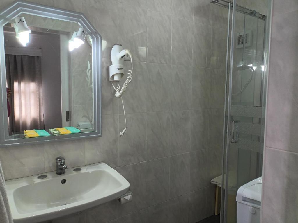 Koupelna v ubytování Hotel Branco I