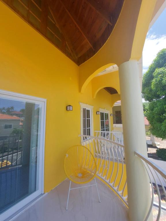 Balkón nebo terasa v ubytování Yellow Summer