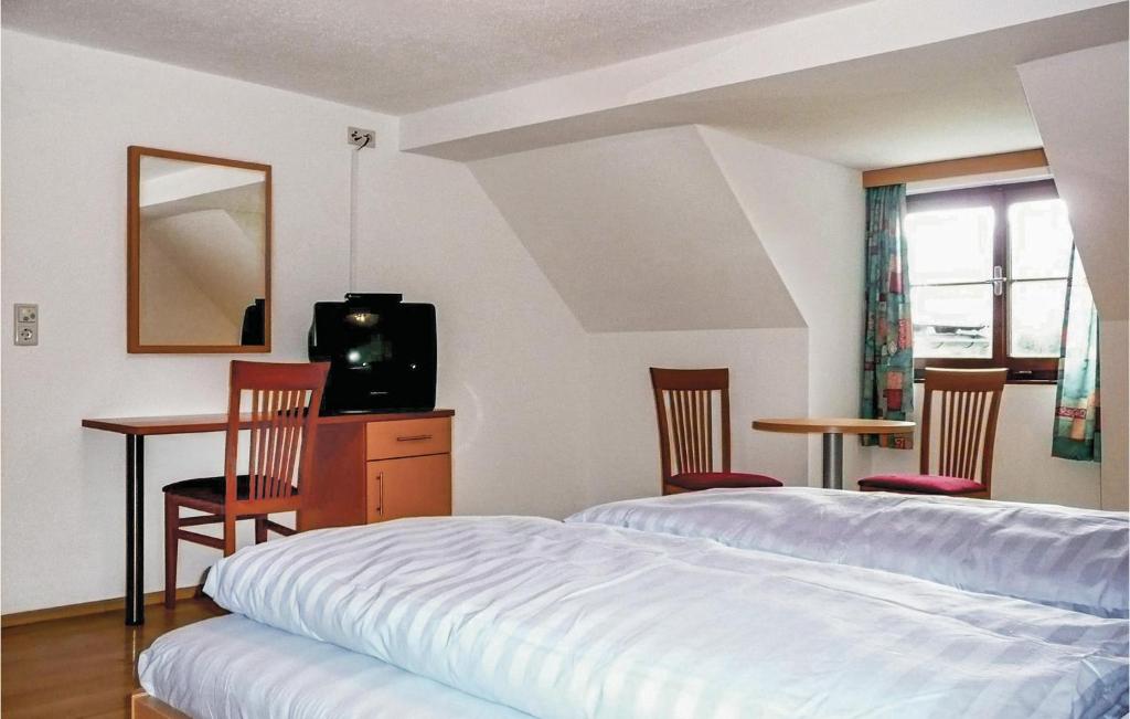 Posteľ alebo postele v izbe v ubytovaní Ferienwohnung Mit Badeteich
