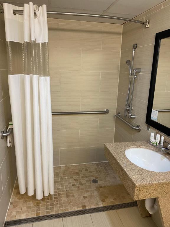 Ramada by Wyndham Rochelle Park Near Paramus - King Room With Roll-In Shower - Mobility Accessible/Non-Smoking