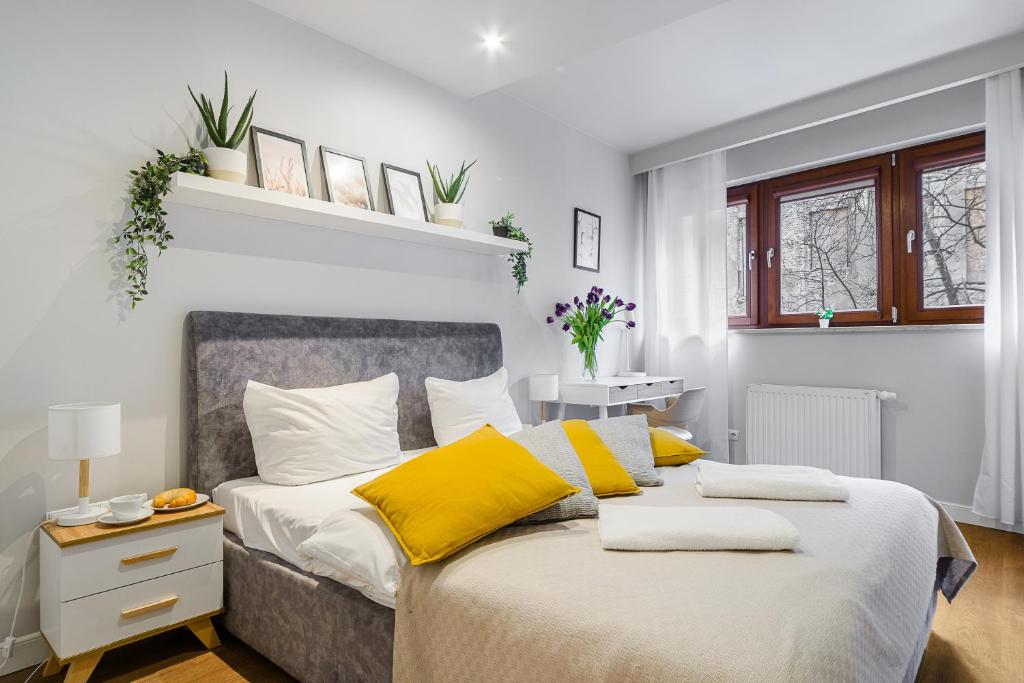 Posteľ alebo postele v izbe v ubytovaní Browary Warszawskie P&O Serviced Apartments