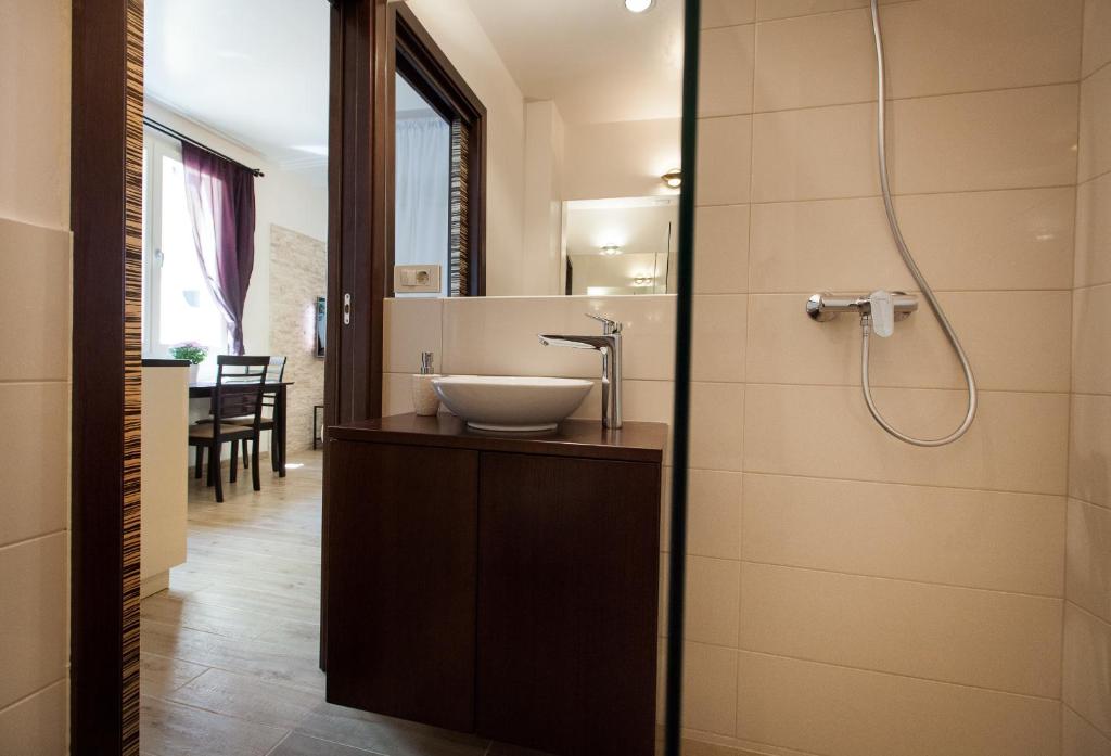Koupelna v ubytování Apartments Villa Bianca