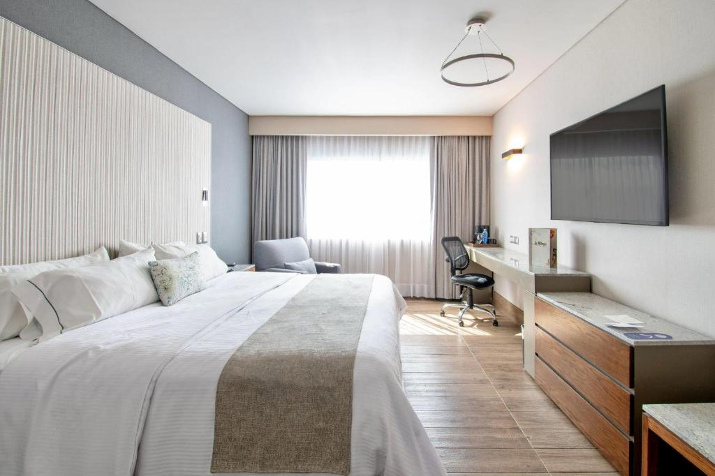 TV a/nebo společenská místnost v ubytování Hotel Plaza Diana