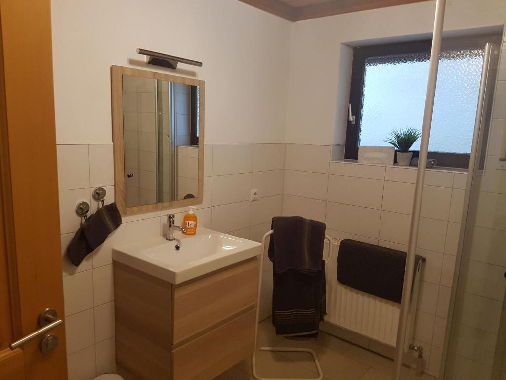 Koupelna v ubytování Ferienwohnung Reblaus