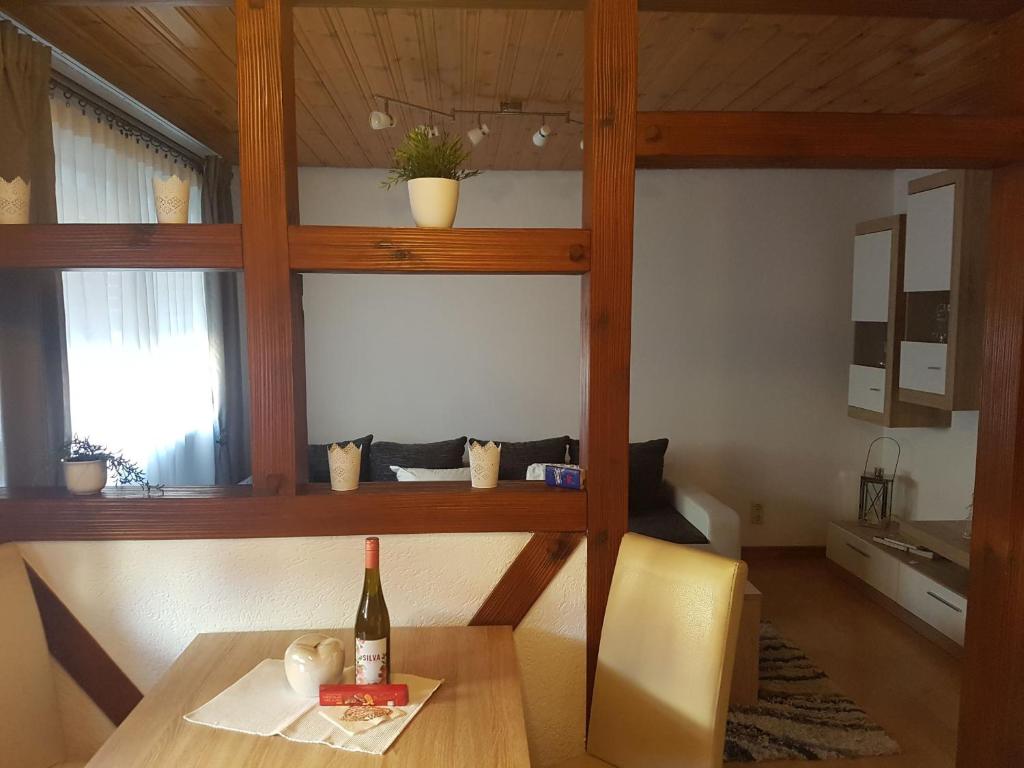 Posezení v ubytování Ferienwohnung Reblaus