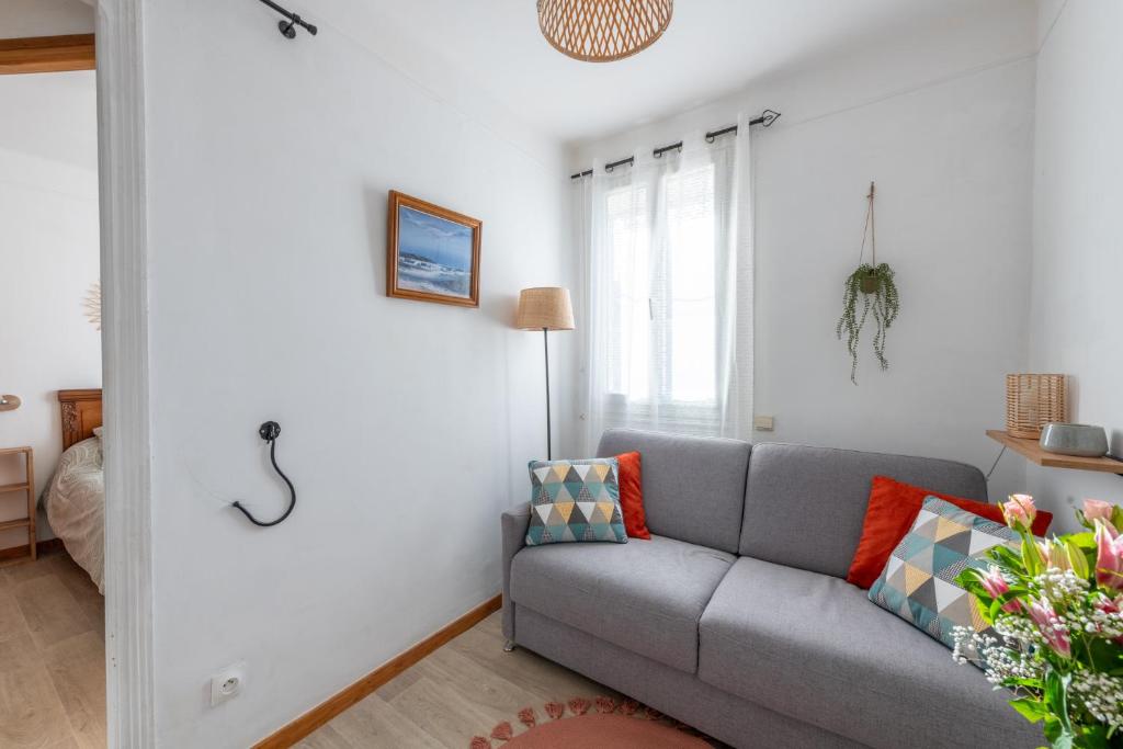 Posezení v ubytování L'Echappée Bleue - Appt pour 4 Vue mer