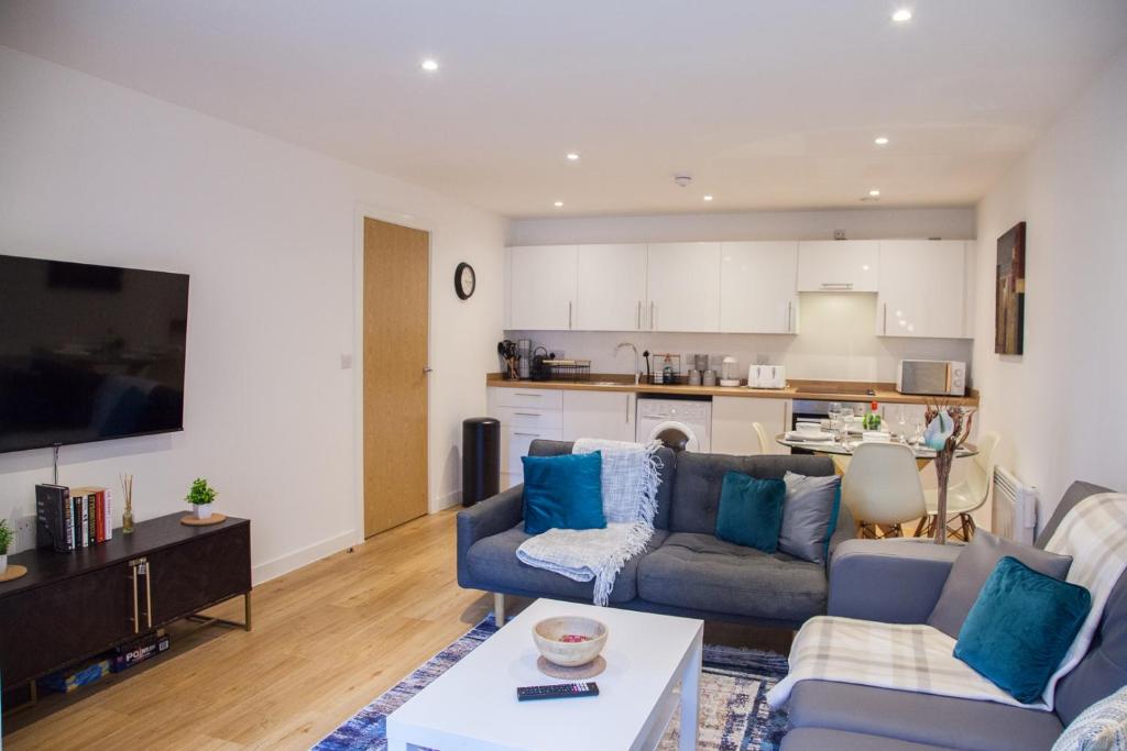 Kuchyň nebo kuchyňský kout v ubytování Luxury 2 Bed Apartment