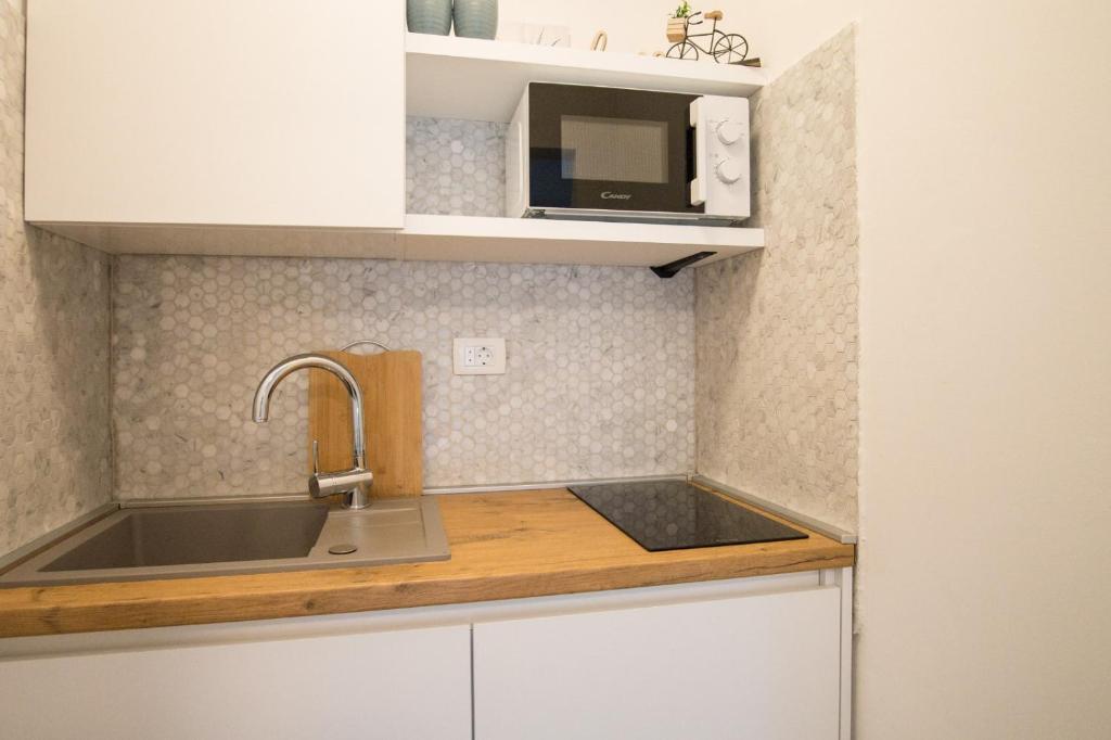 Kuchyň nebo kuchyňský kout v ubytování Apartments Petrich