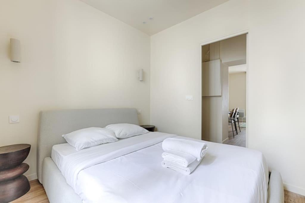 Cama ou camas em um quarto em Al&eacute;sia/Remy Dumoncel : Charming Apartment 1BR-4P