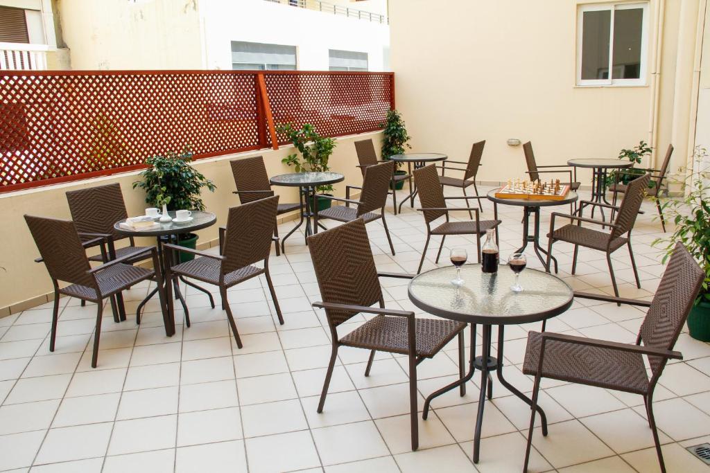 A seating area at Kleoniki Mare