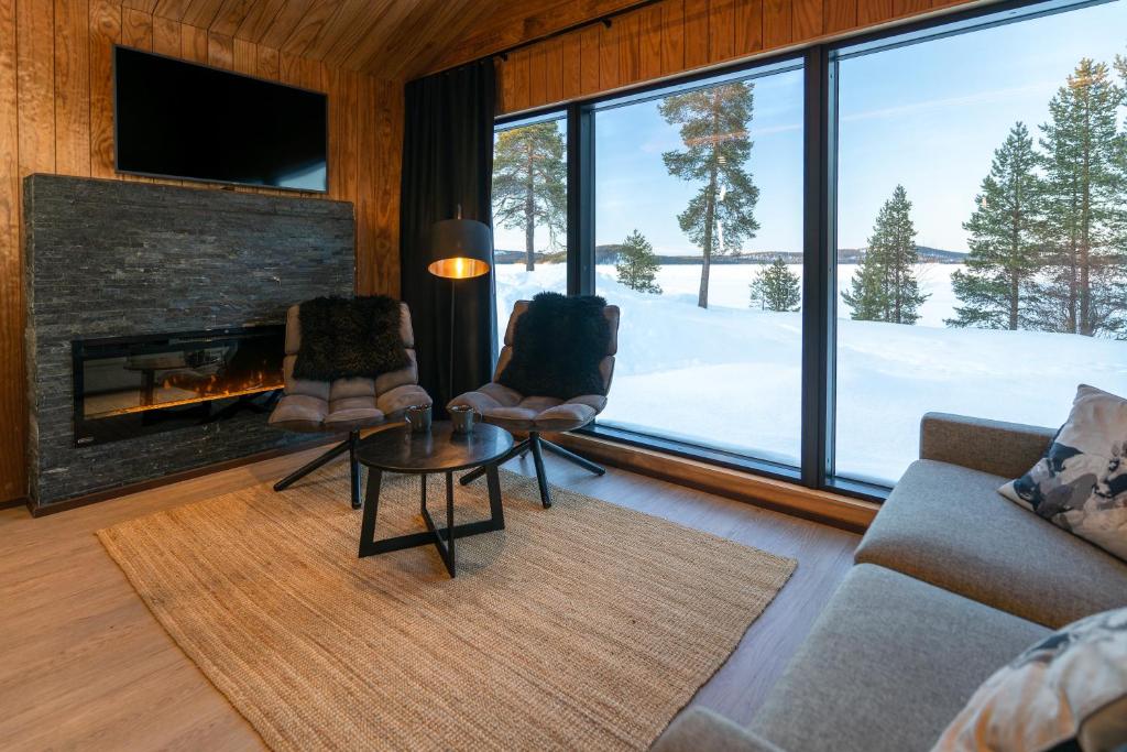 Posezení v ubytování Wilderness Hotel Inari & Igloos