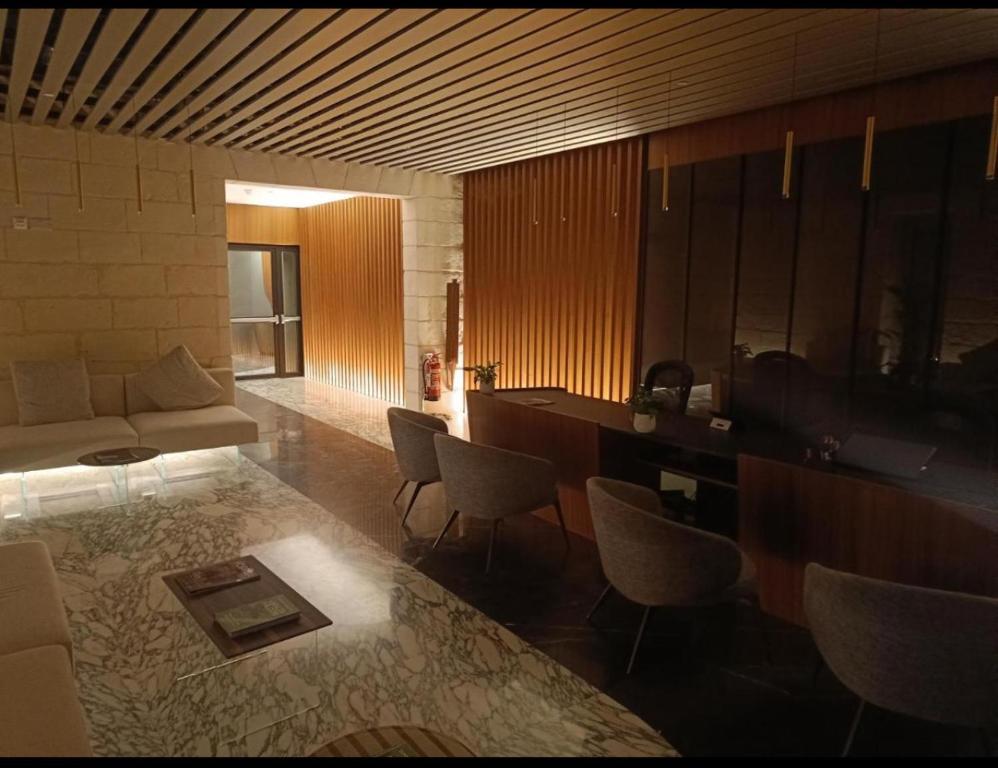 Posezení v ubytování Mercury Tower Suites