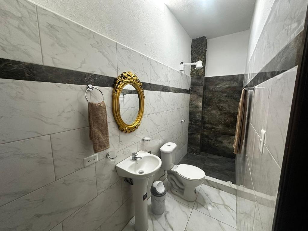 Koupelna v ubytování Casa Palmamar