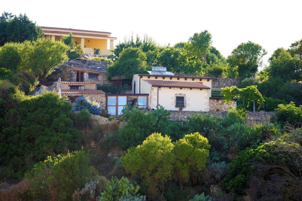 una casa en la cima de una colina con árboles en One bedroom property with terrace and wifi at Sedini 8 km away from the beach, en Sedini