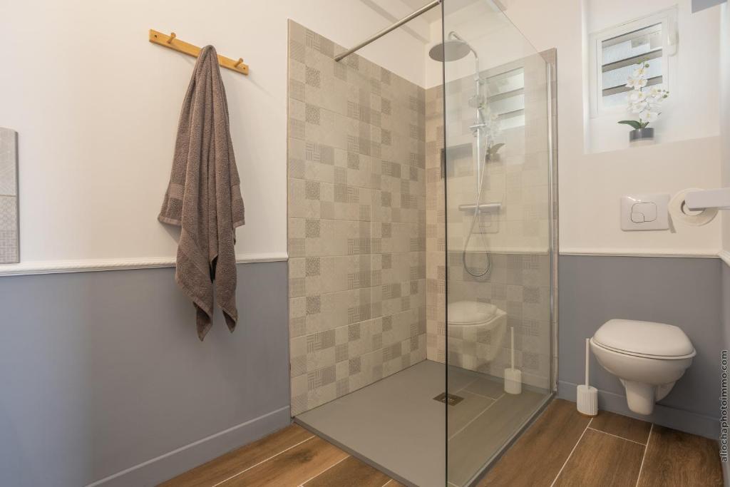 Koupelna v ubytování Bungalow Ti Coco