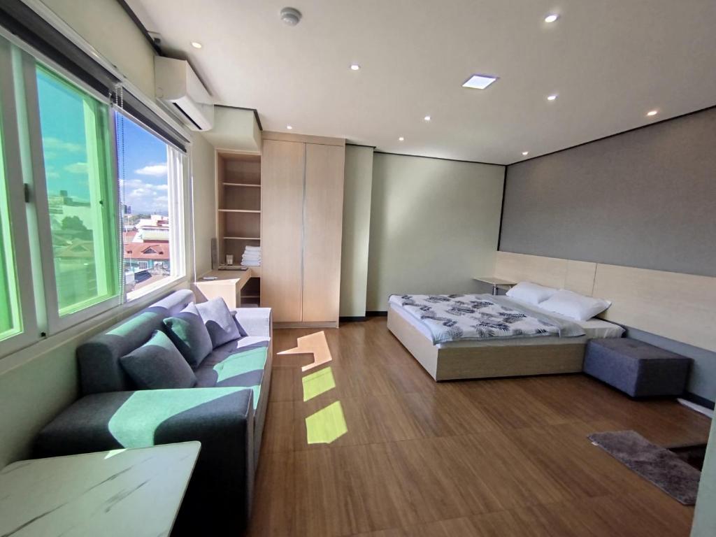 Posezení v ubytování Emmaus condotel