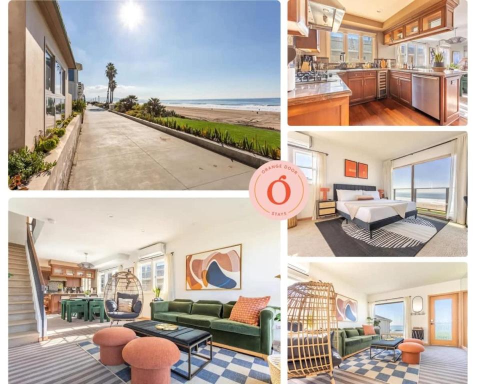 a collage of pictures of a house at OCEAN FRONT LUXE Manhattan Beach Strand in Manhattan Beach