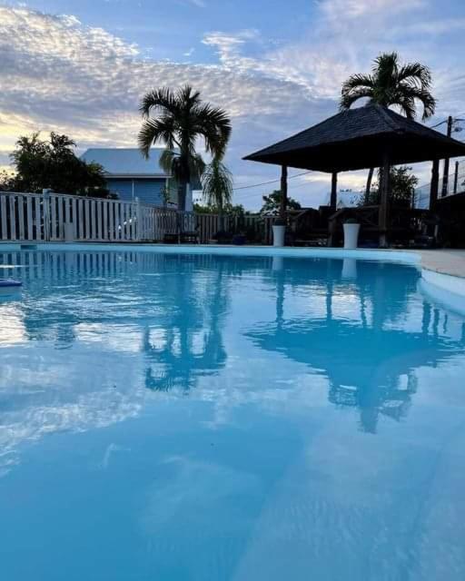 Piscine de l'établissement L'Eskalya *** avec jacuzzi et piscine partagée, vue océan ou située à proximité