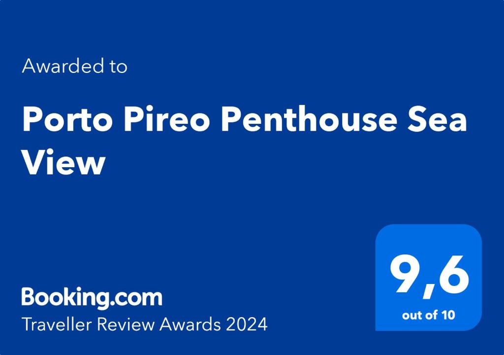 Certifikát, hodnocení, plakát nebo jiný dokument vystavený v ubytování Porto Pireo Penthouse Sea View