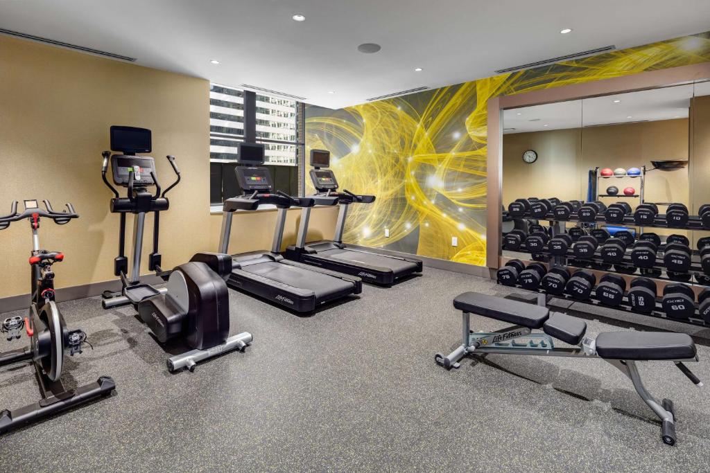 Fitness centrum a/nebo fitness zařízení v ubytování Hilton Garden Inn- Chicago Central Loop