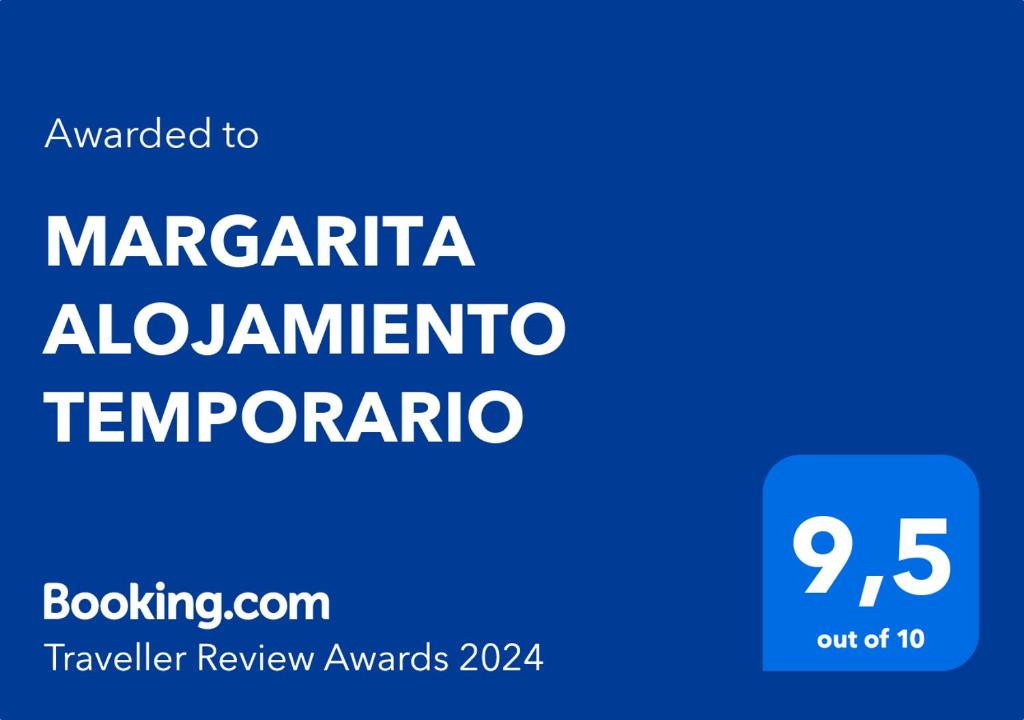 Chứng chỉ, giải thưởng, bảng hiệu hoặc các tài liệu khác trưng bày tại MARGARITA ALOJAMIENTO TEMPORARIO