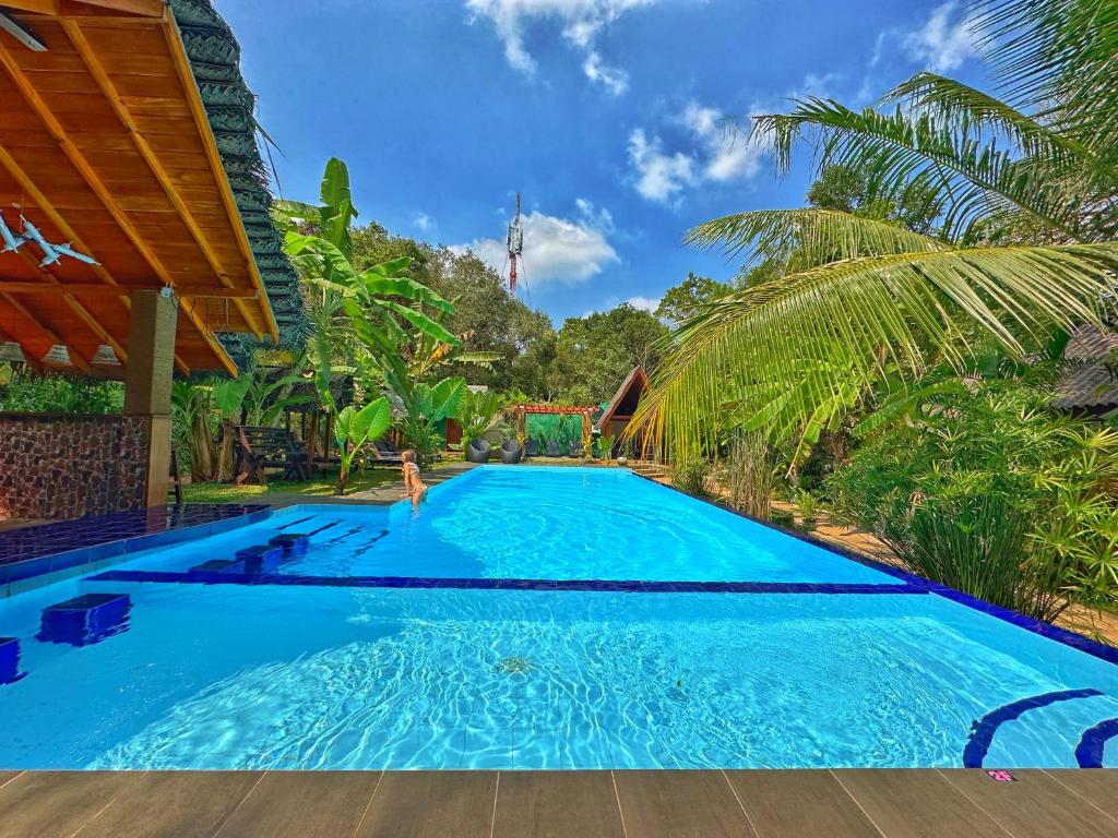 Bazén v ubytování Palmyra Nature Resort Sigiriya nebo v jeho okolí