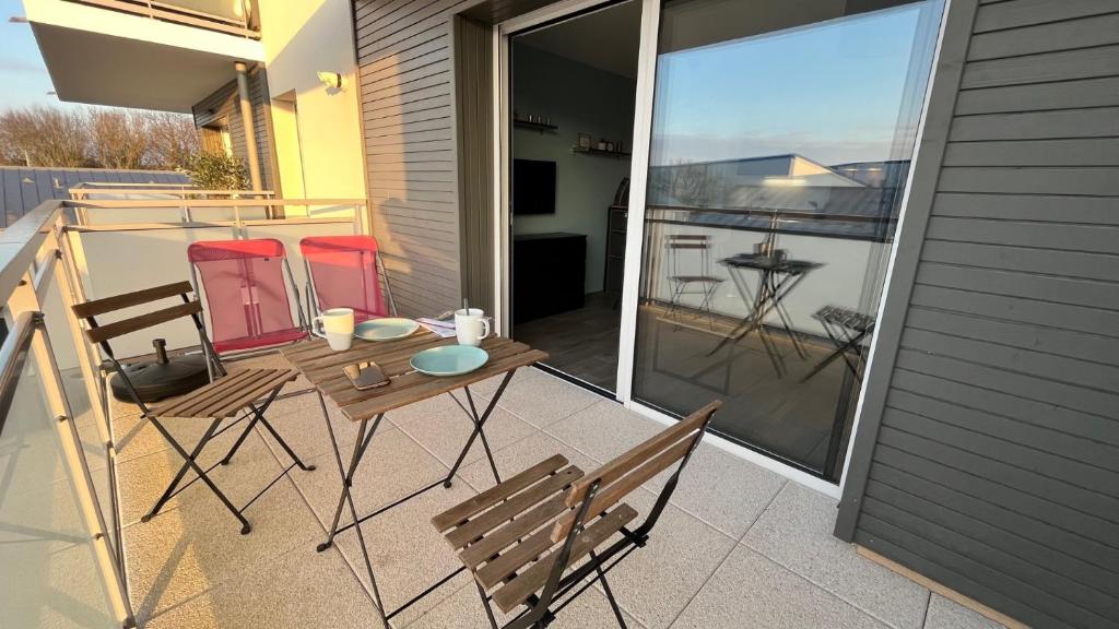 Balkón nebo terasa v ubytování La Bri'Z de Dinard