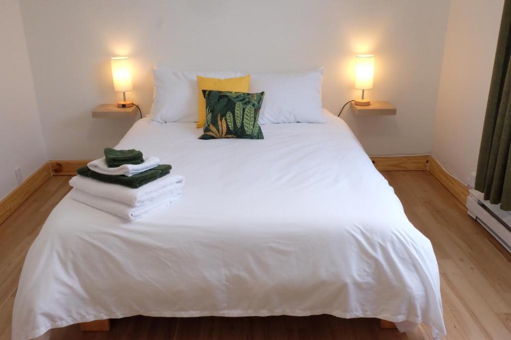 Llit o llits en una habitació de Auberge Mélilot
