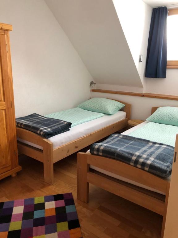 Postel nebo postele na pokoji v ubytování Ferienwohnung Jaga