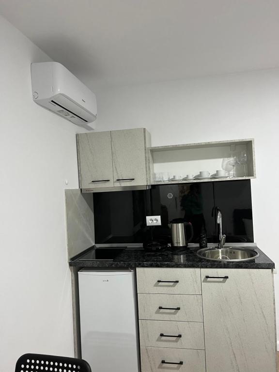 Kuchyň nebo kuchyňský kout v ubytování Viva Apartments