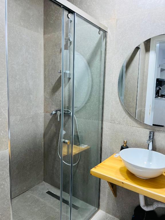 Koupelna v ubytování Viva Apartments