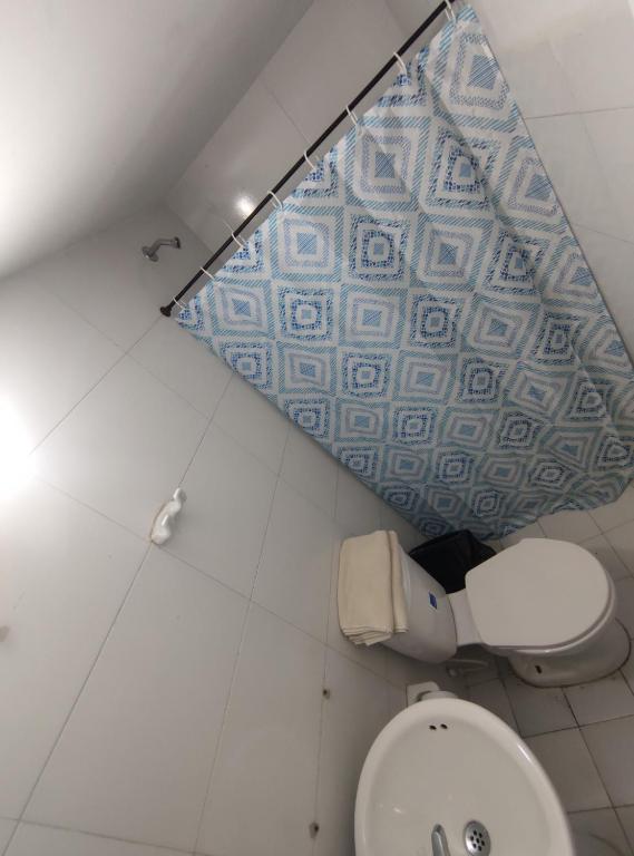 Koupelna v ubytování Cabaña Gaia Rodadero