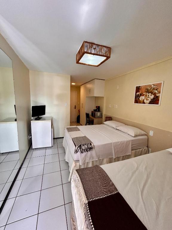 Postel nebo postele na pokoji v ubytování Gran Lençóis Flat Residence Barreirinhas - Mandacaru 211