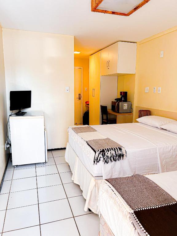Postel nebo postele na pokoji v ubytování Gran Lençóis Flat Residence Barreirinhas - Mandacaru 211