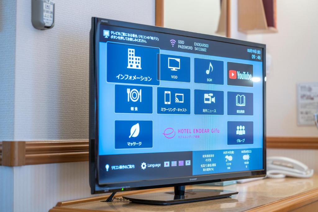 TV a/nebo společenská místnost v ubytování Hotel Endear Gifu