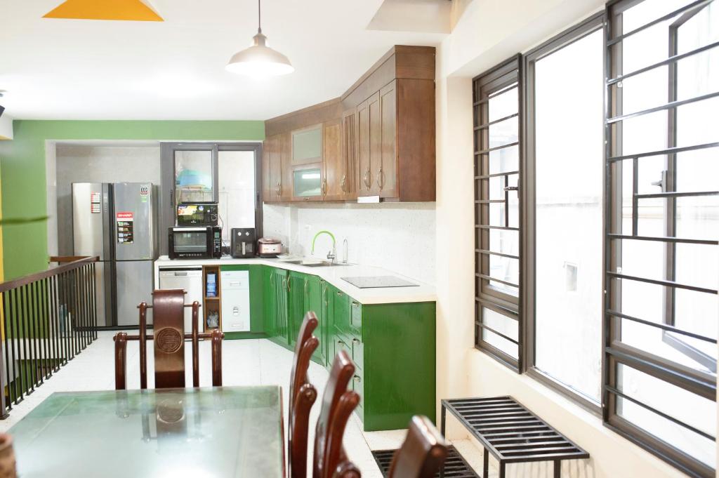 Kuchyň nebo kuchyňský kout v ubytování ART GREEN HOME